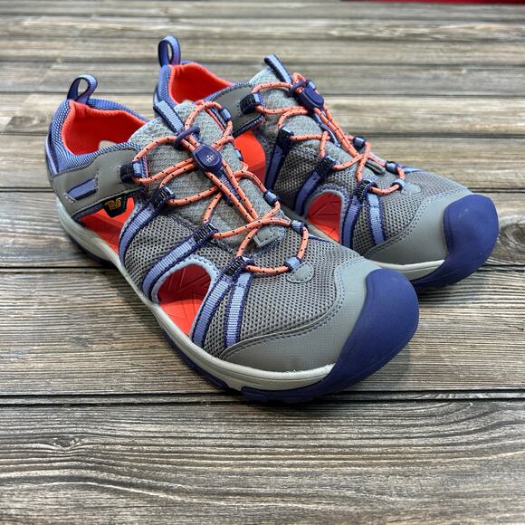 Teva Manatee Sandal Gray/Purple NWOT Big Girl 7 - Picture 1 of 5